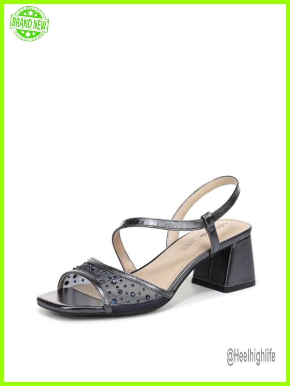 Slingback Block Heel Dress Sandals Faux Leather Open Toe Platform Heel